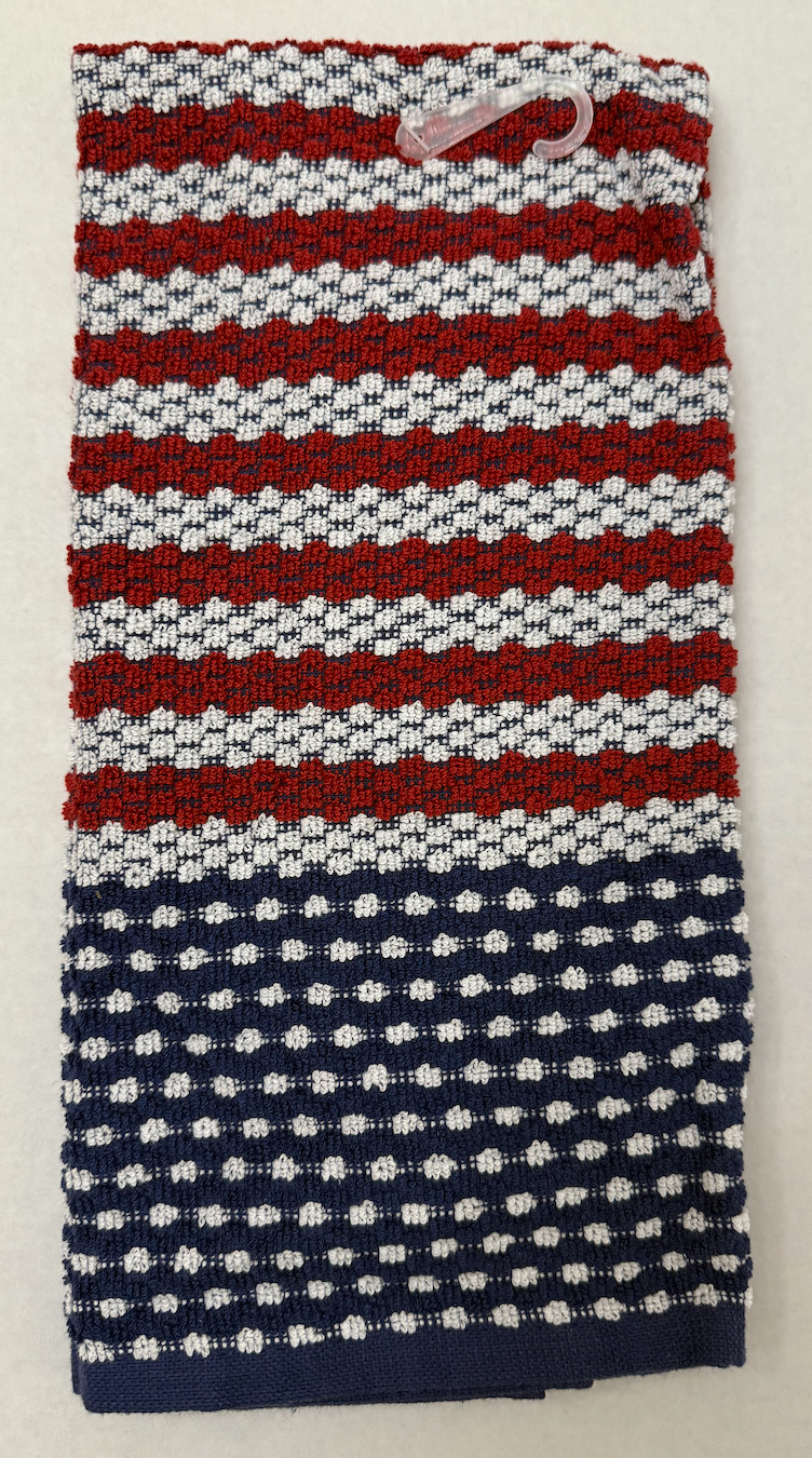 New Mainstays Red, Blue, & White Kitchen Towel 100% Cotton SZ 15 In x 25 In gallery