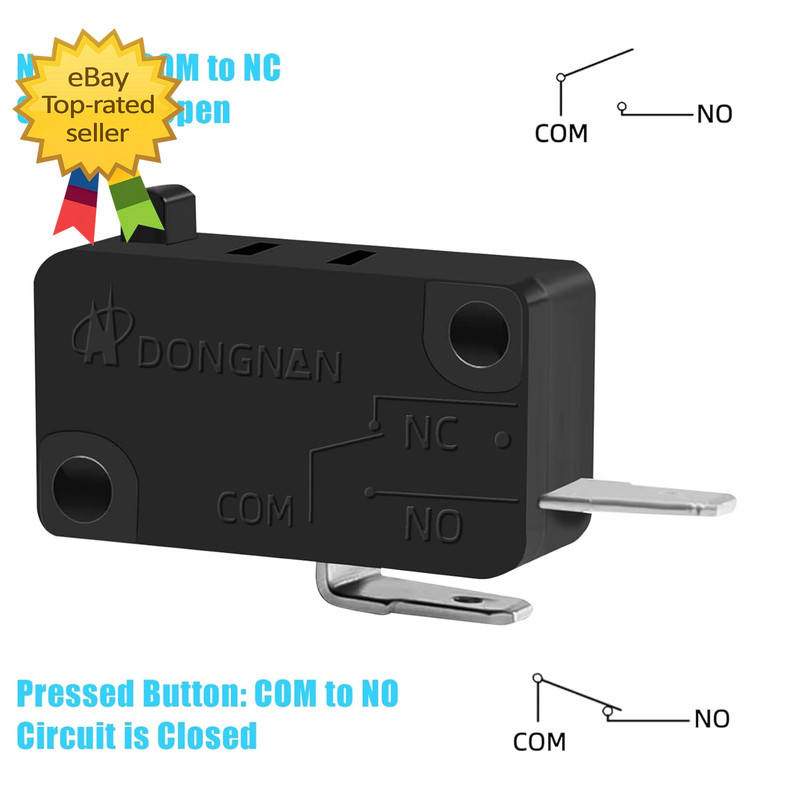 3PCS Microwave Oven Door Switch Replacement Parts 16A 125/250V, Kw3At-16 gallery