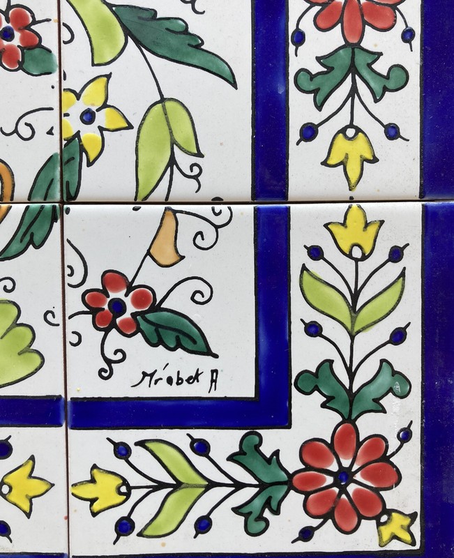 18" x 24" Ceramic Tile Mural Backsplash Art Wall Panel Hand Painted Vase Flowers gallery