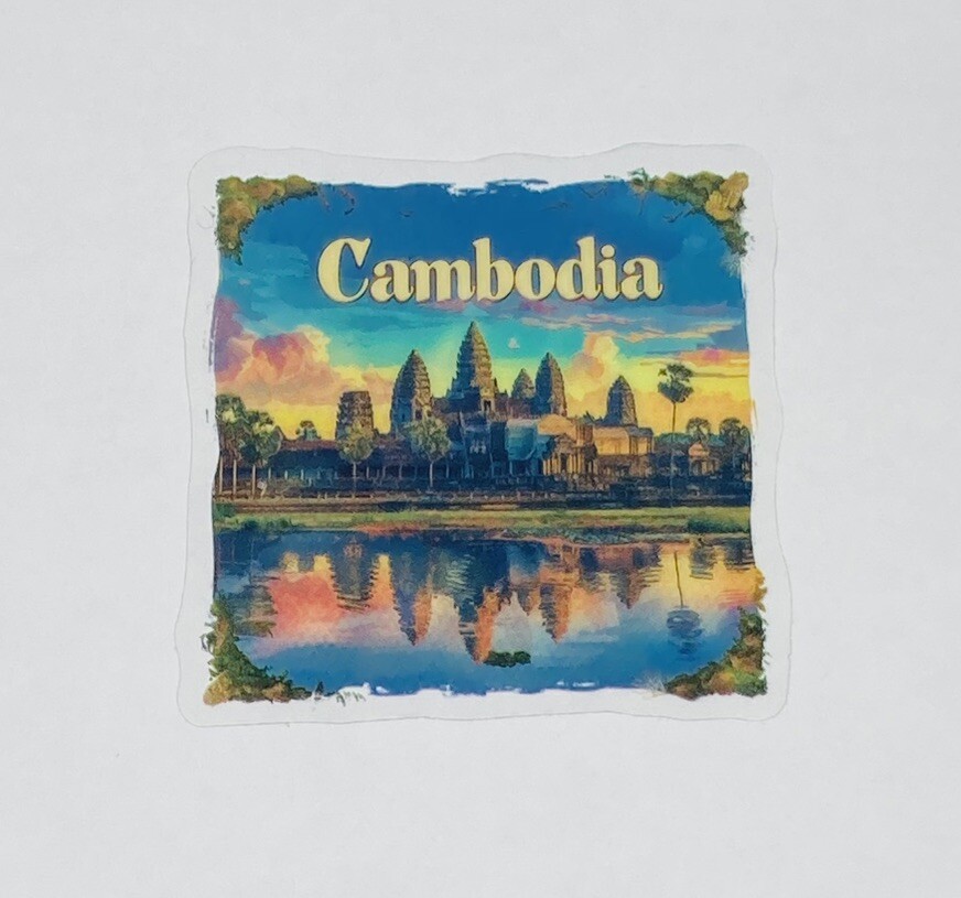 Angkor Wat Cambodia Transparent Sticker Travel City Art Decal Vinyl Souvenir Tc6 gallery