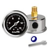 0-15Psi Inline Fuel Pressure Gauge,1-1/2" Dial 0-15PSI(Black) Back Mount gallery