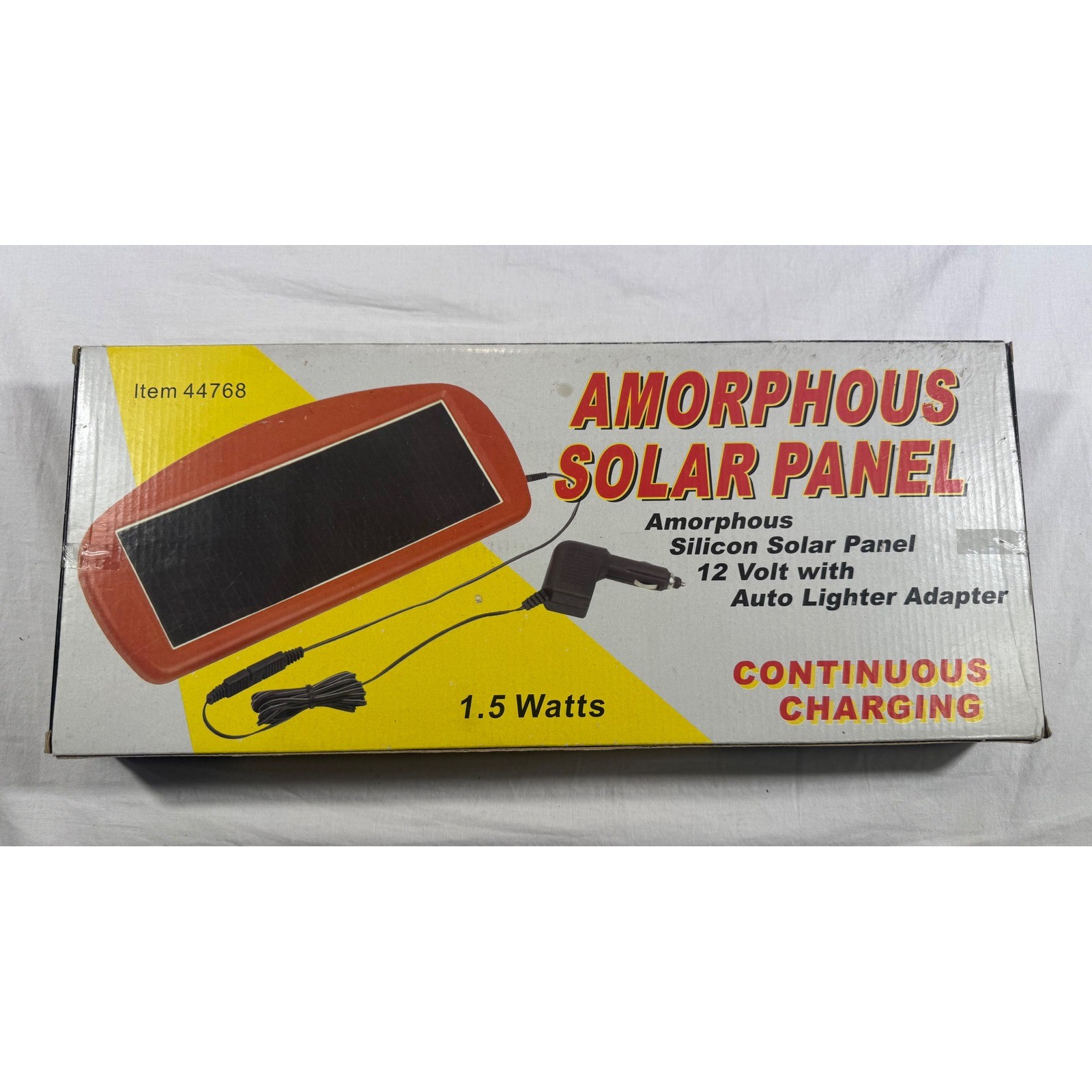 Harbor Freight Amorphous Solar Panel Automotive Red NEW 1.5W 12V Charger gallery