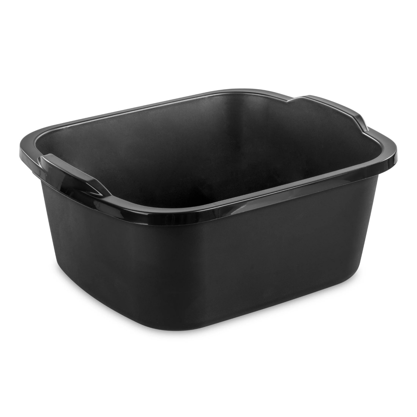 Dishpan Basin Dish Plastic Wash Food Kitchen Storage Box 18 Qt Black Tub Laundry gallery
