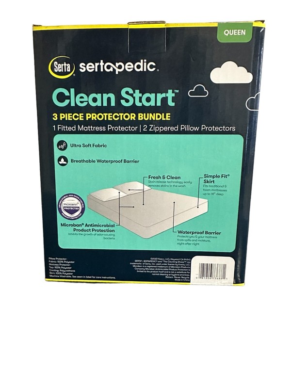 2 Sets Serta Queen Mattress Protector Clean Start 3 piece Protector gallery