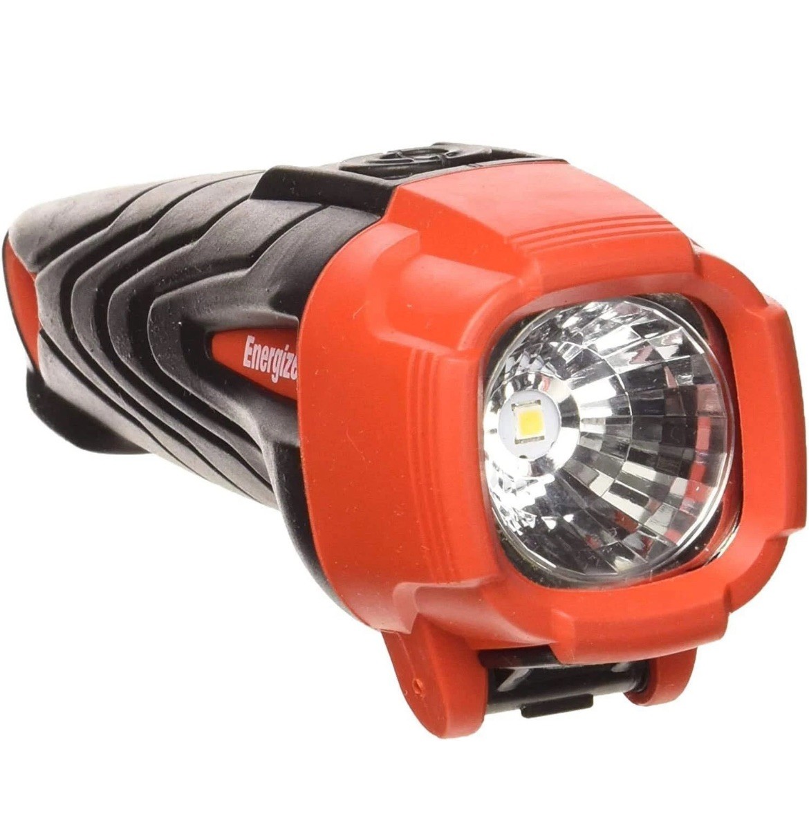 ENERGIZER small Black Red LED Flashlight Handheld Light +2 AA batteries gallery