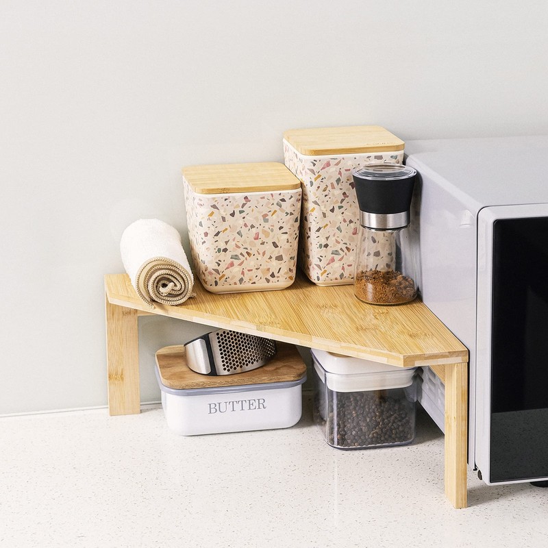 Corner Shelf Unit - Free-Standing Corner Shelf for Kitchen Cabinet Cupboard C... gallery