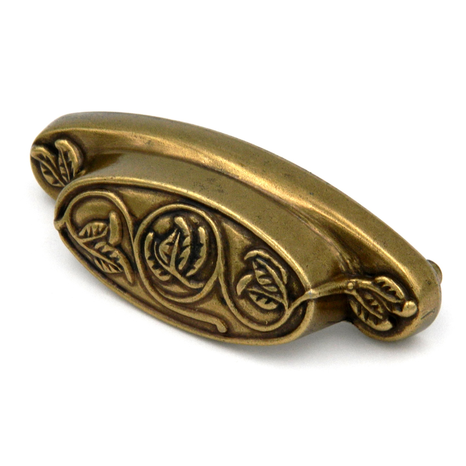 Lancaster Hand Polished Brass 3"cc Hickory Touch of Spring P7308-LP Cup Pull gallery