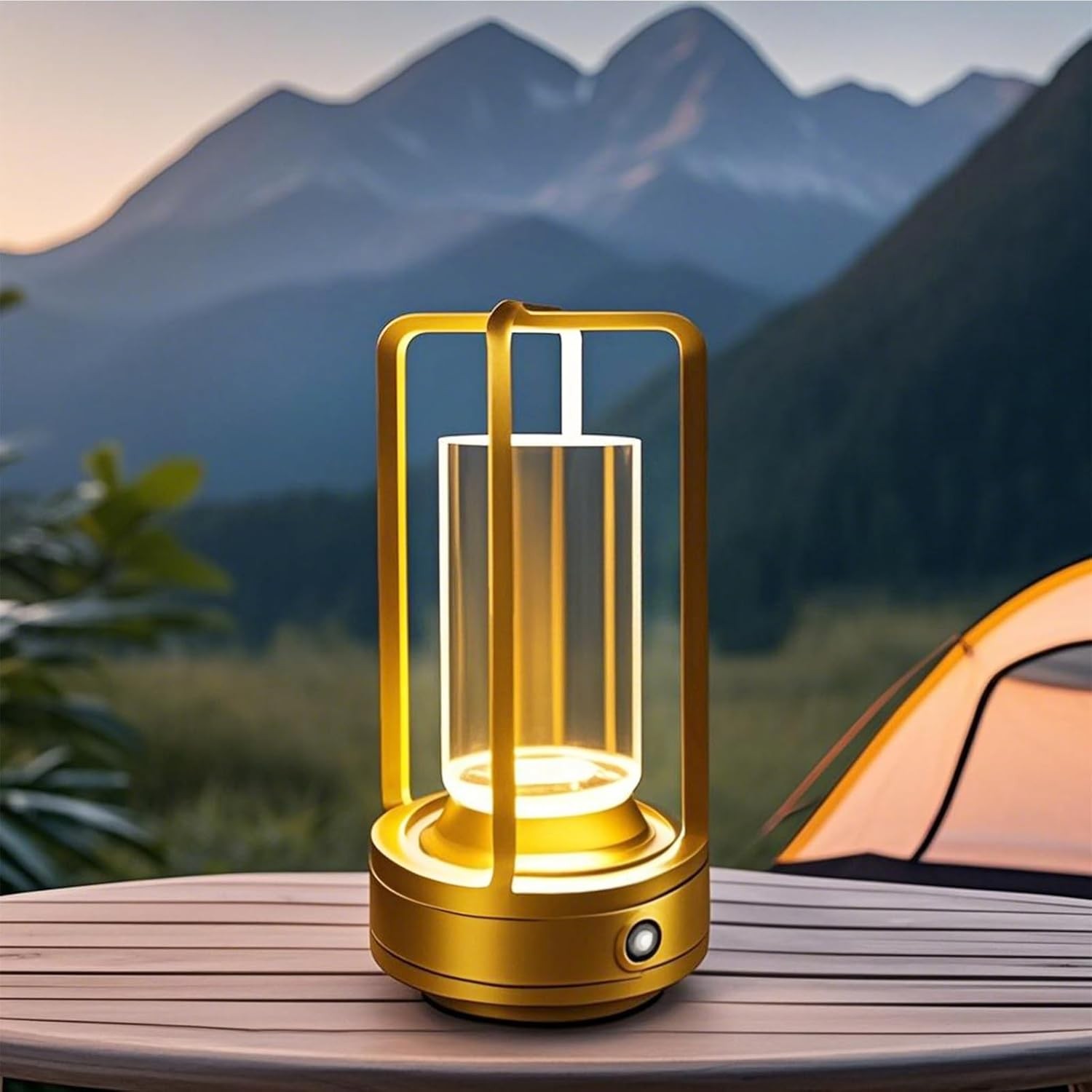 Outdoor Table Lamp, 4000mAh Rechargeable Battery Operated lamp, 3 Color Stepless gallery