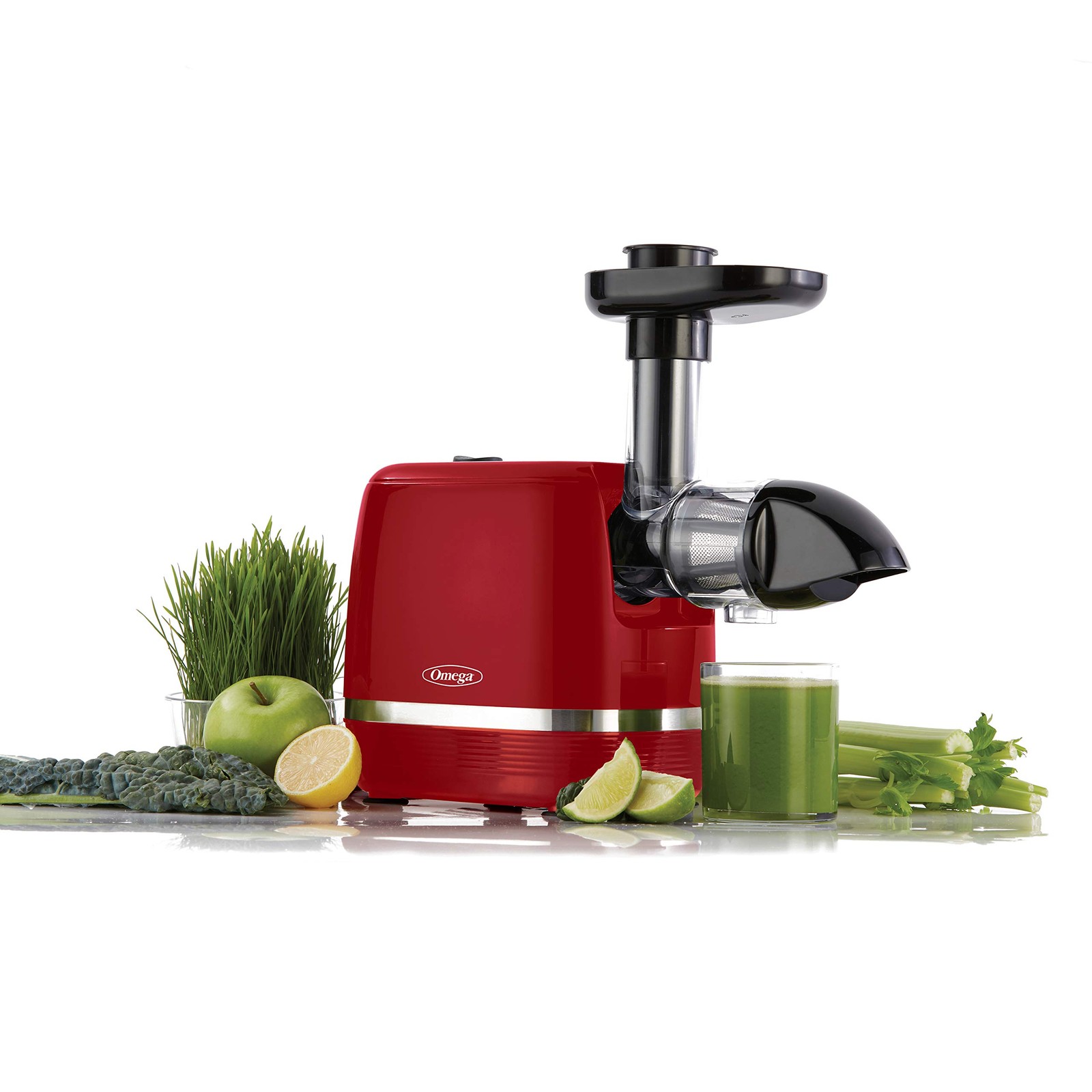 Omega 150 Watt Red Slow Masticating Juicer BPA Free Easy Clean Healthy Juicing gallery