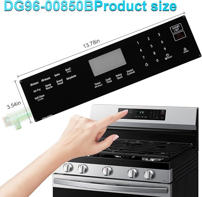 DG96-00850B Range Membrane Switch Touchpad Control Panel For Samsung Gas Ovens gallery