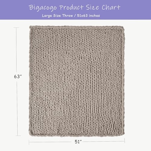 Chunky Knit Throw 51"x63" (Large Size Throw） Taupe With a Pinkish Undertone gallery