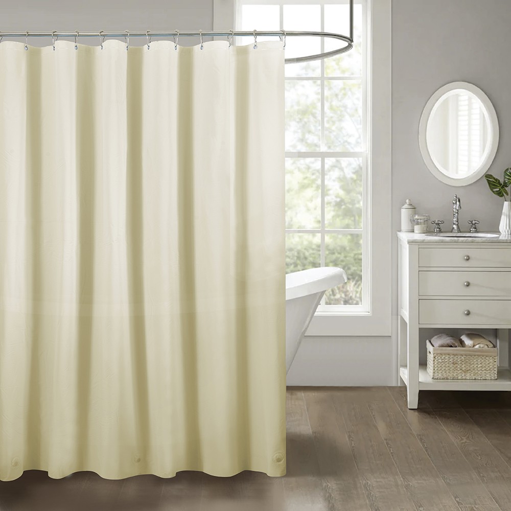 RT Designers Collection Home 3 Gauge Peva Shower Curtain Liner 70" x 72" Beige gallery
