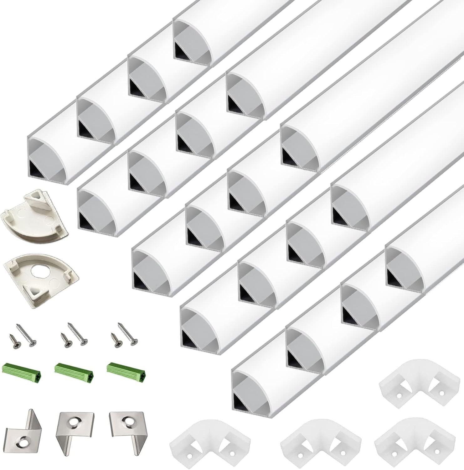Led Strip Aluminum Channel 20Pk V Shape Diffuser Track Kit 3.3Ft Milky Cover gallery