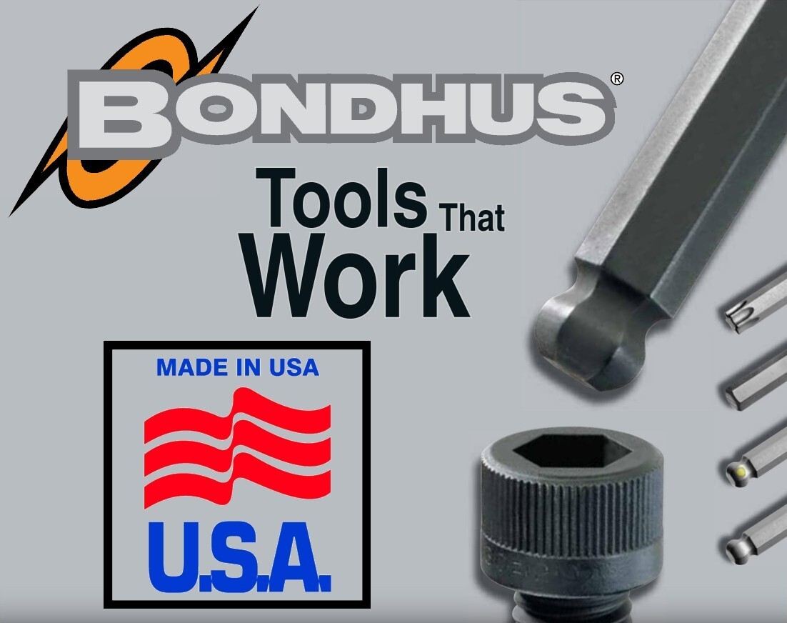 Bondhus 13 pc SAE Standard Inch Hex L Wrench Set .050 - 3/8in MADE IN USA 12137 gallery