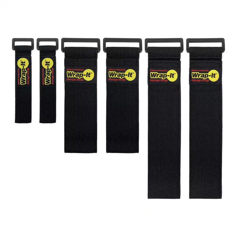 Super-Stretch Storage Strap Elastic All-Purpose Hook and Loop Cinch Strap in Bla gallery
