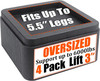 Bed Risers 3 Inch, Oversized Fit Up to 5.5" Legs, Heavy Duty Support 6000lbs, St gallery