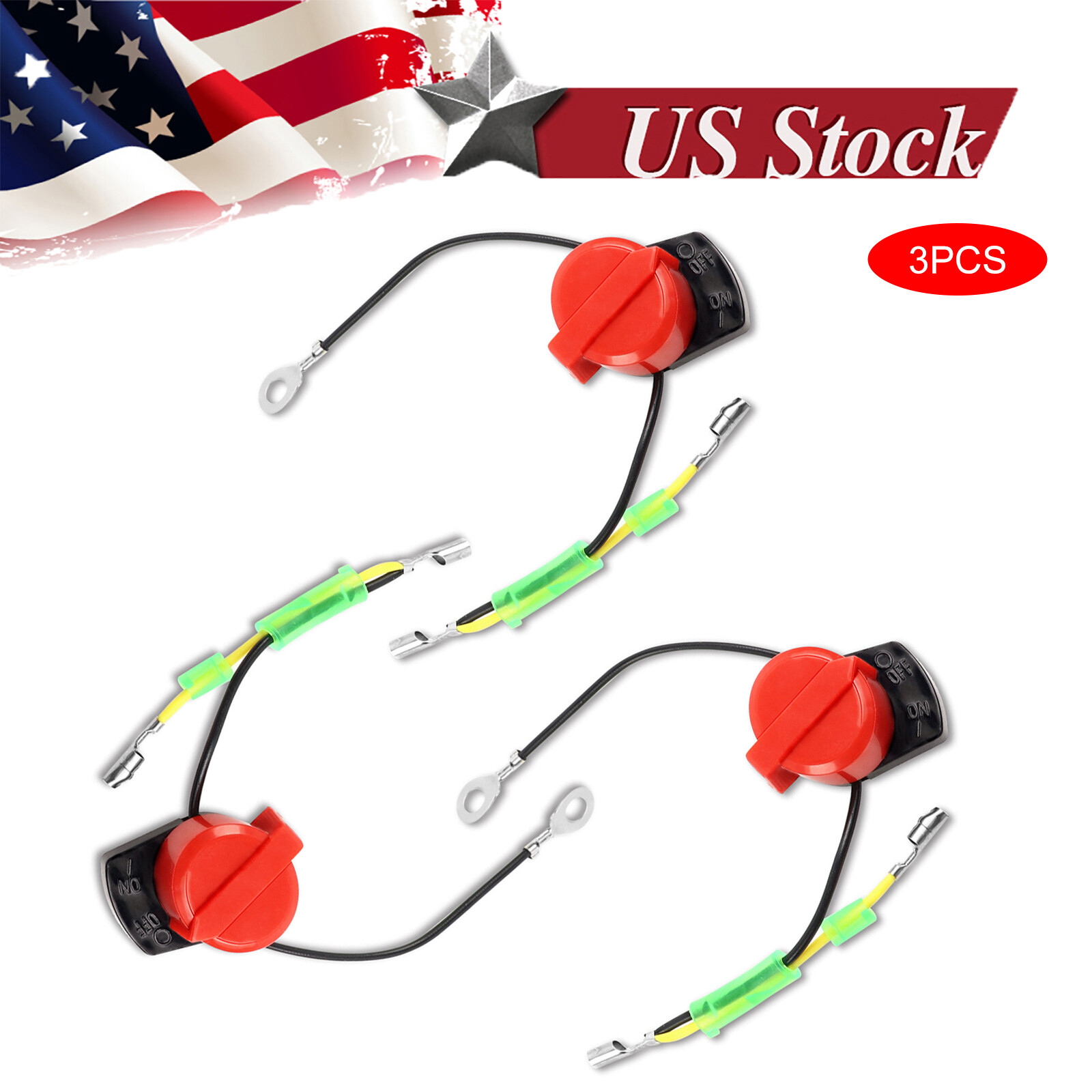 3PCS Kill On/Off Switch For Honda GX110 GX120 GX160 GX200 GX240 GX270 GX340 gallery