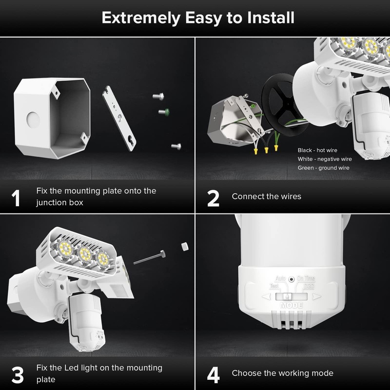 SANSI 27W 2700LM LED Motion Sensor Outdoor Floodlight, Security Light 300W Eq... gallery