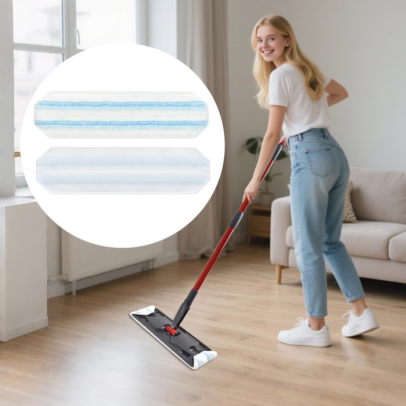Mop Pads Replacements Compatible with O Cedar H2prO Flat Mop System Microfiber gallery