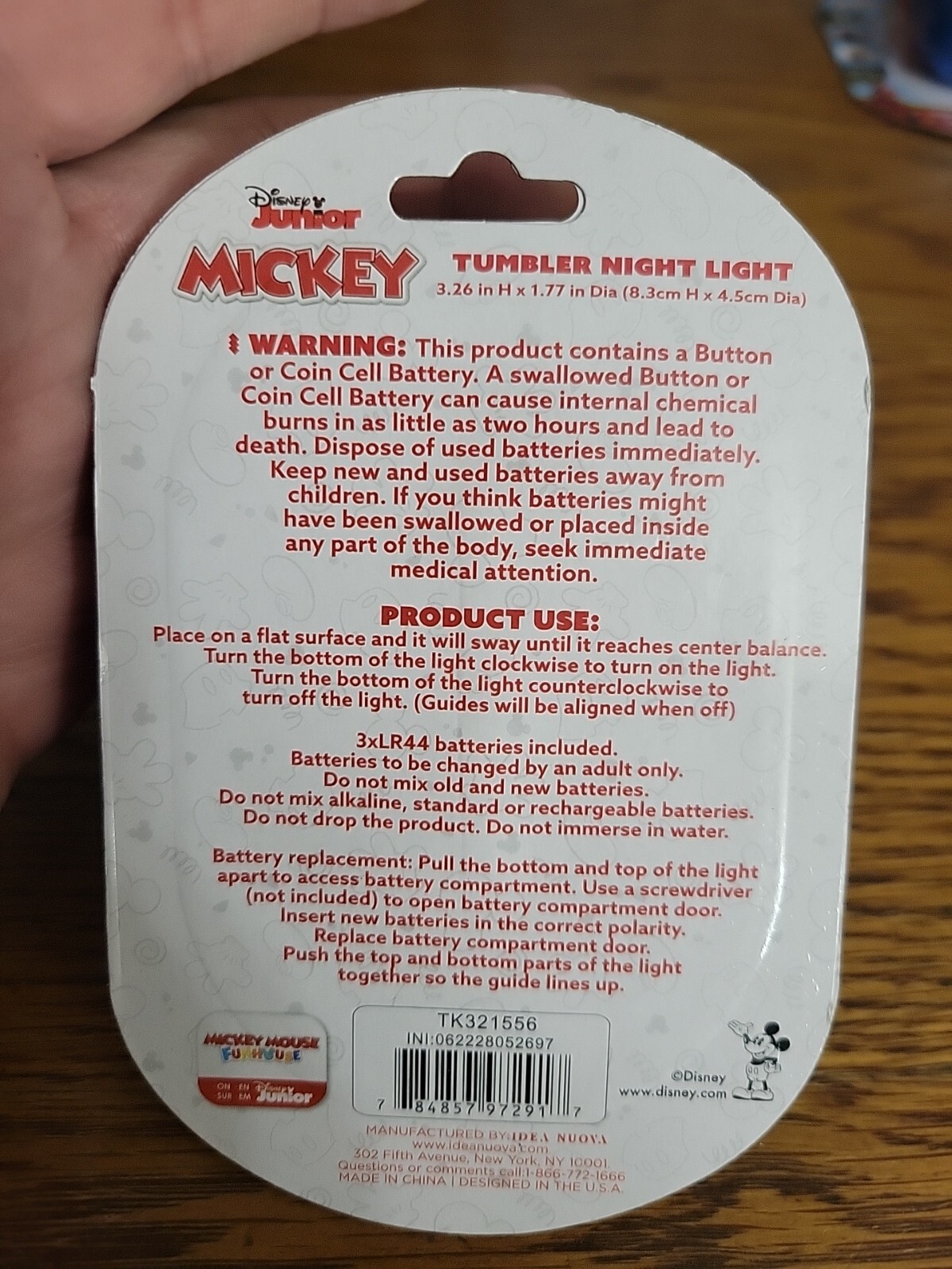 NEW DISNEY JUNIOR MICKEY MOUSE CLUBHOUSE FUNHOUSE Tumbler Night Light Twist Top gallery
