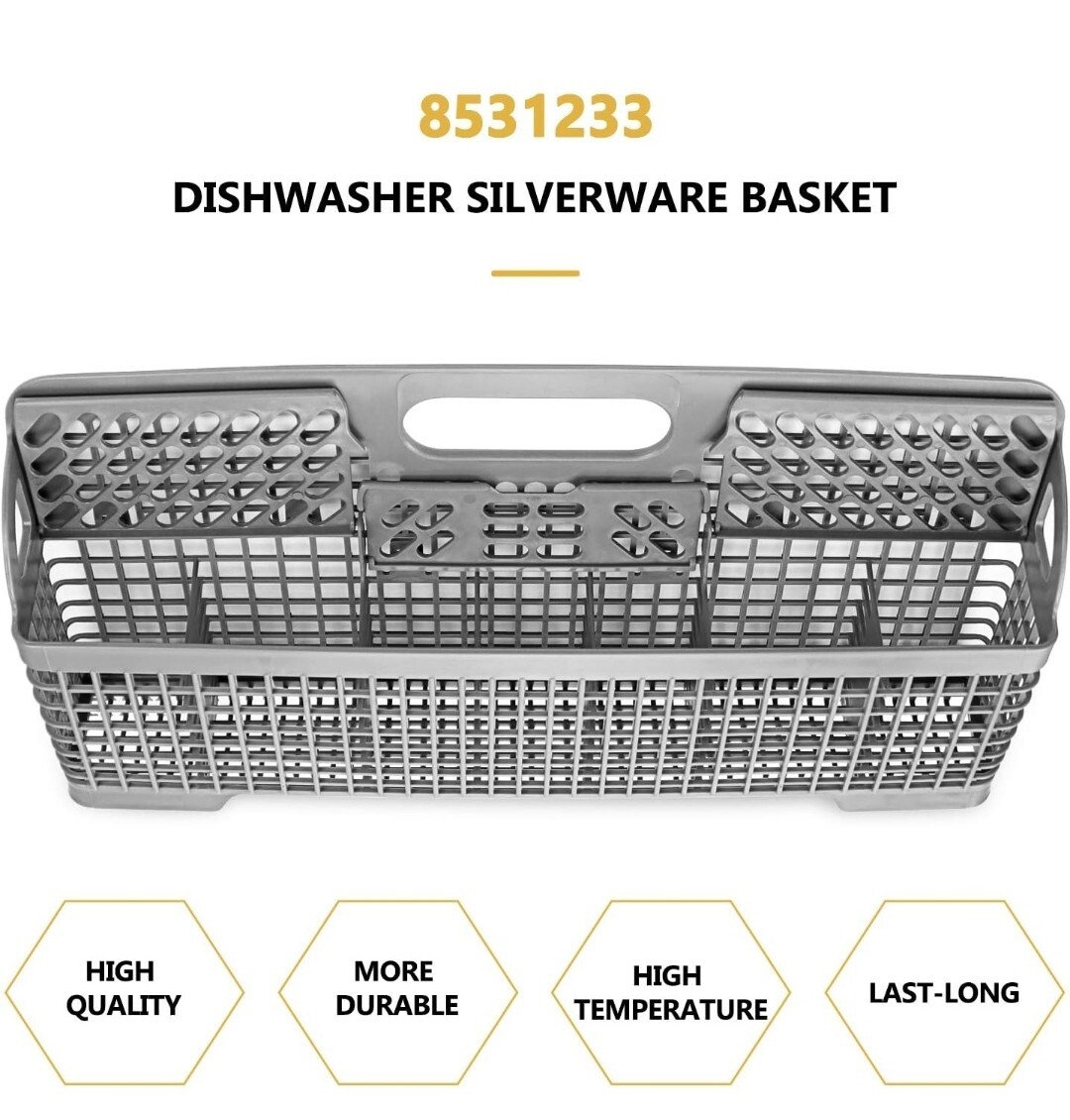 8562043 Dishwasher Silverware Basket Replace Whirlpool for WP8562043 8531233 gallery
