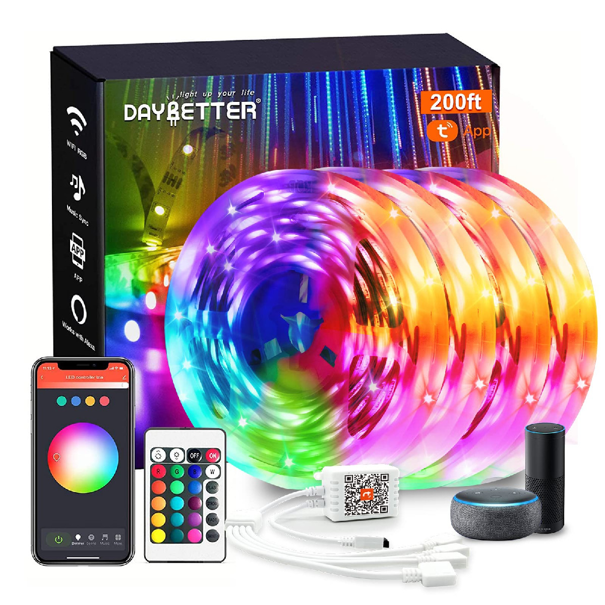 Daybetter Smart Wifi Led Lights Tuya App Controlled Compatible Alexa And Google gallery