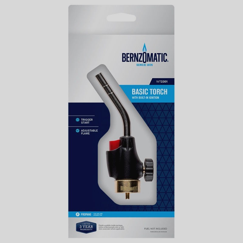 Bernzomatic BASIC TORCH Built-In Ignition Adjustable Flame Trigger Start WT2301 gallery