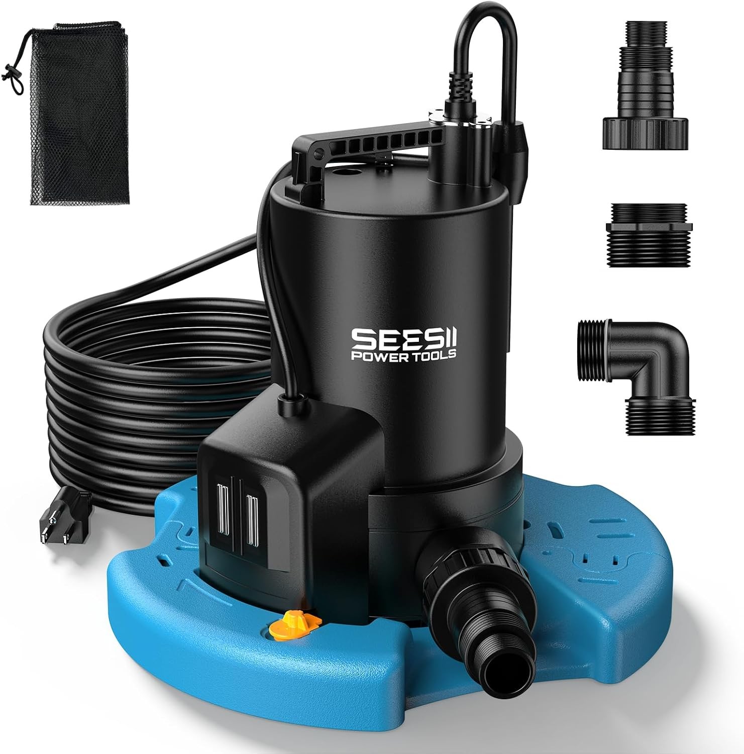 SEESII Automatic Pool Cover Pump 1/3HP Pool Cover Pump with Auto On/Off 3035GPH gallery