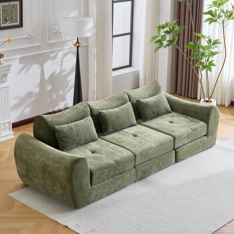 Modern Modular Cloud Sofa,Convertible Folding Sofa Bed, Sectional Cushioned Sofa gallery