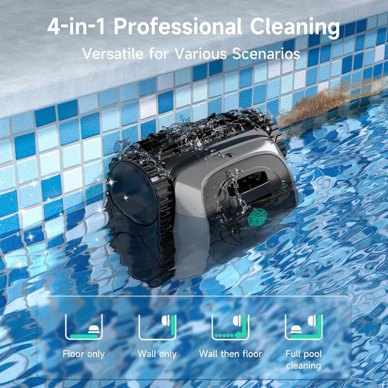 WYBOT C1 Robotic Automatic Pool Cleaner, 4-in-1 Cordless Vacuum for Inground gallery