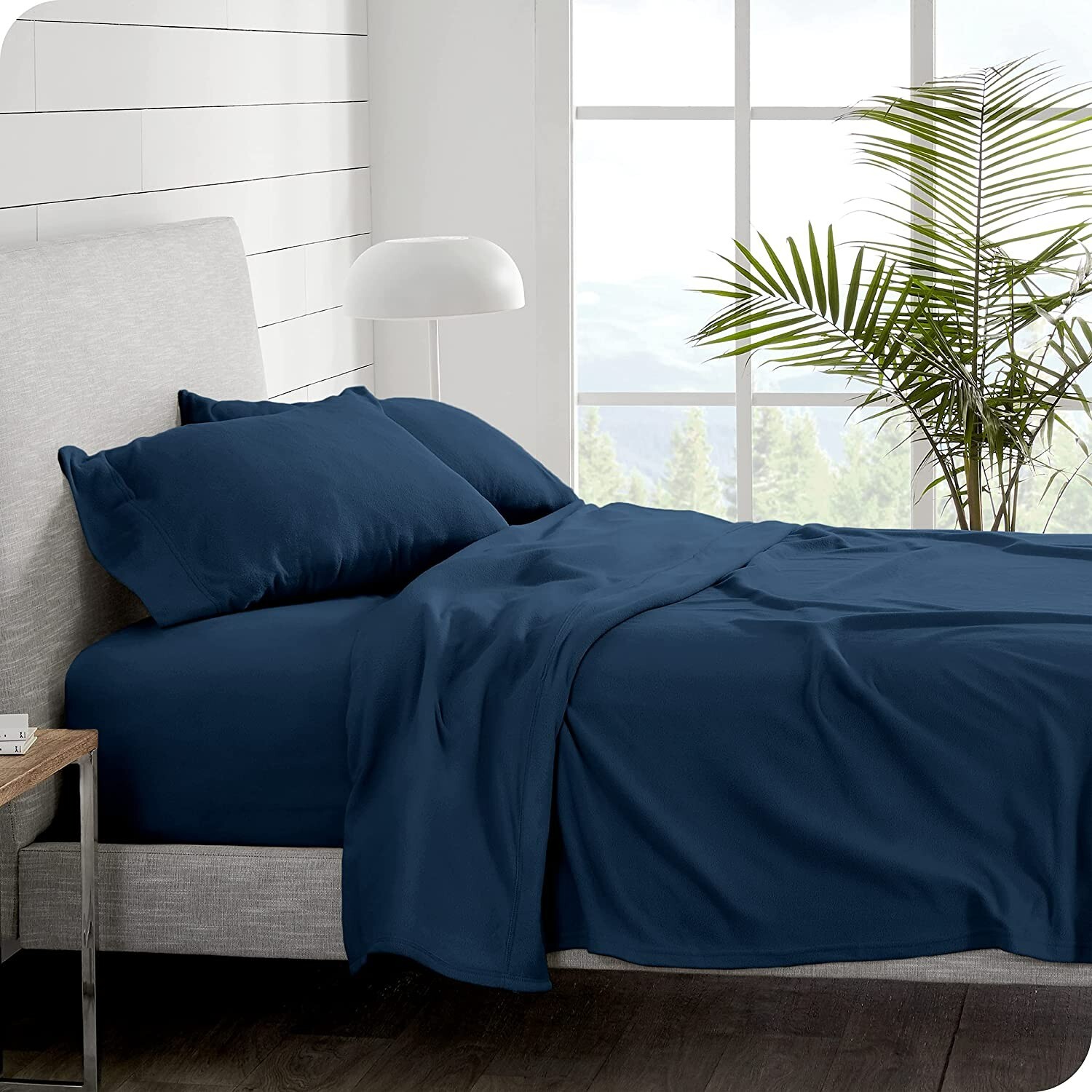 Bare Home Super Soft Fleece Sheet Set - Twin XL, 3 pc, Dark Blue, Cozy gallery