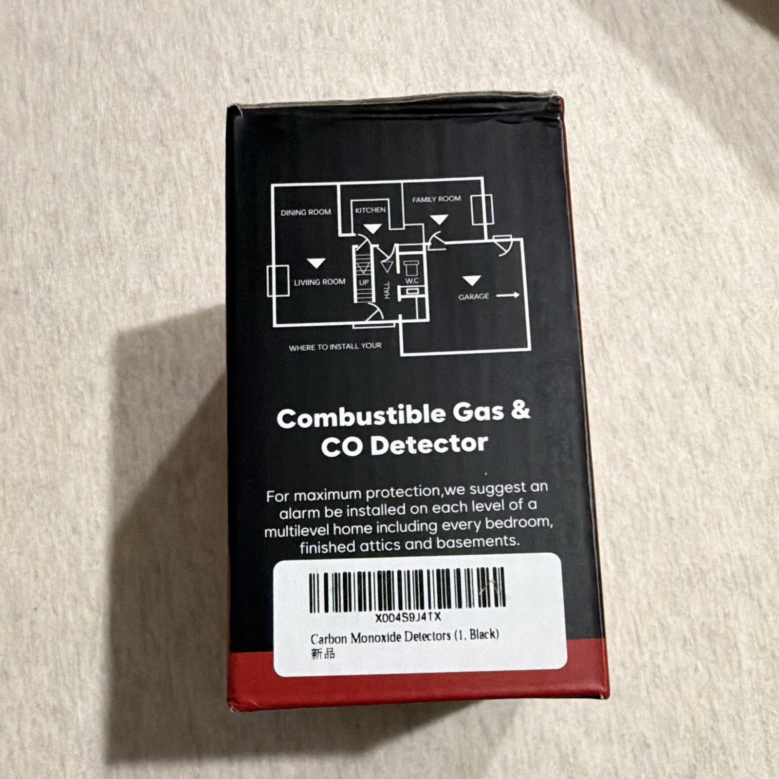 Fire Alert 8-in-1 Gas & CO Detector Wall Plug-In Alarm LCD Display 85dB Black gallery