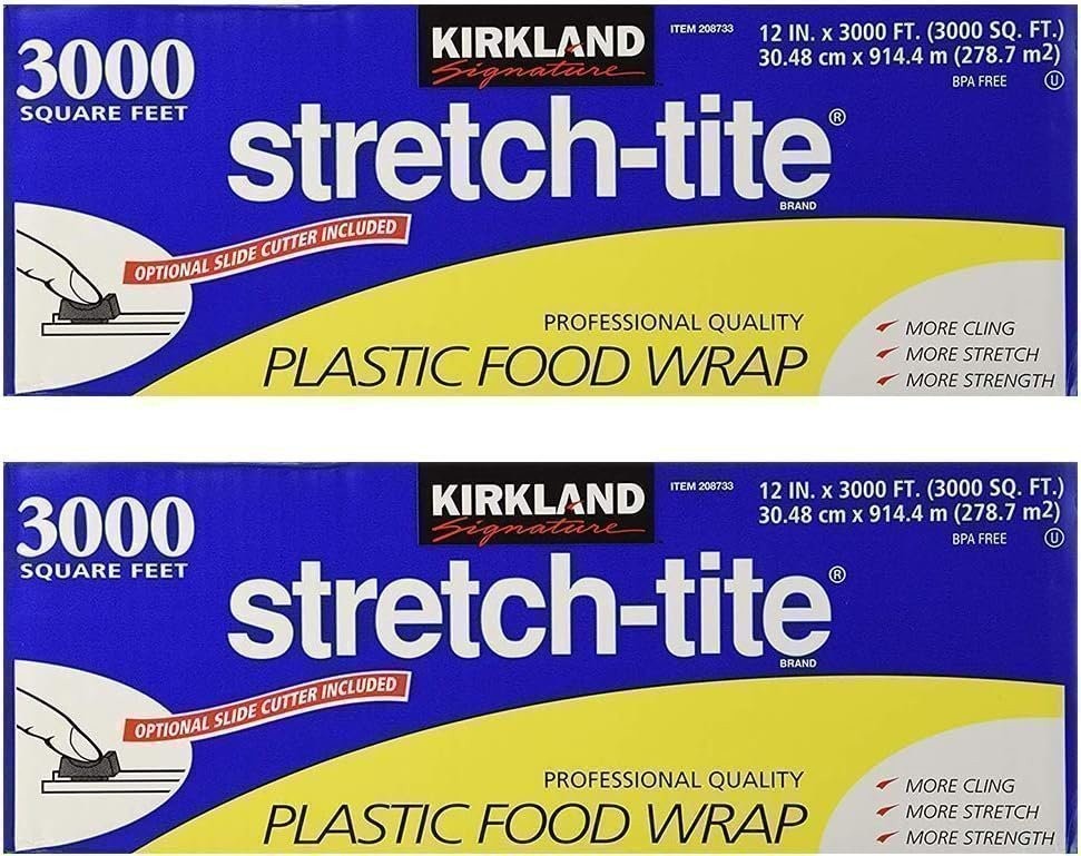 (2 Pack) Stretch-Tite Plastic Food Wrap (6000 SQ. FT, 12" x 3000 SQ. FT Each) gallery