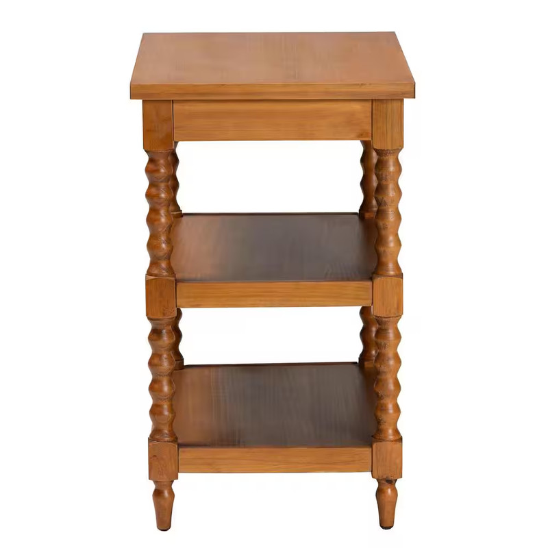 Imogene 26 In. Walnut Brown Rectangle Wood End Table gallery