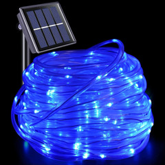 LED Solar Strips String Lights Powered Rope Fairy Hanging Outdoor Garden Patio