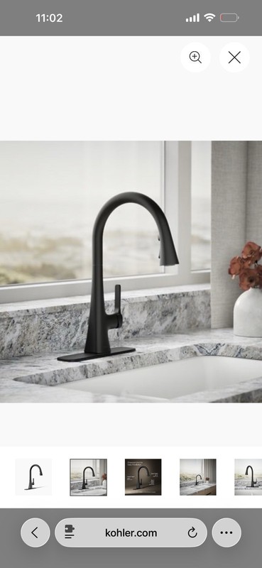 Kohler R33912-BL Guild Pull-down Kitchen Sink Faucet Matte Black NEW gallery