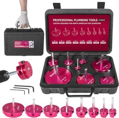 Premium 8 pcs PVC Pipe Reamer Kit – Complete Reamer Set, Fits Standard 1/2″