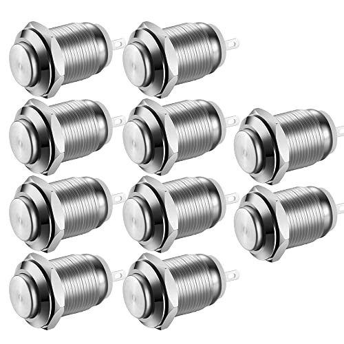 Gebildet 10pcs Waterproof Push Button Momentary Stainless Steel Push Button On gallery