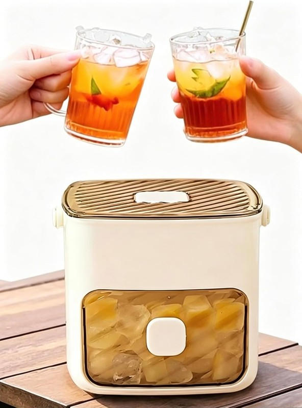 48 Cube Handled Double Layer Ice Maker Box w/ Press Lid for Freezer&DIY Beverage gallery