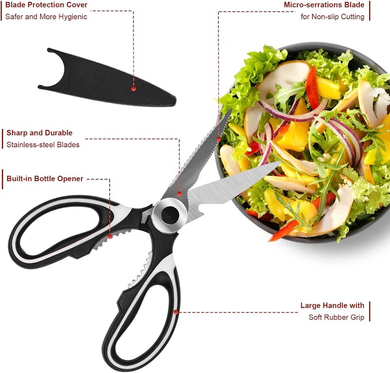 SZHLUX 2-Pack Kitchen Scissors Heavy Duty, Premium Sharp Kitchen Shears for Food gallery