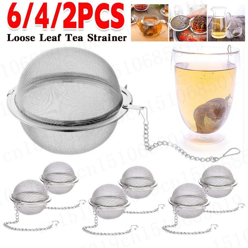 2 Pack Tea Ball Strainer – Stainless Steel Mesh Infuser for Loose Leaf Tea & Her gallery
