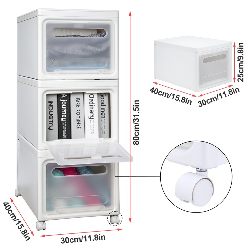 3Pcs 30QT Large Stackable Storage Bins with Lid, Plastic Closet Organizer gallery