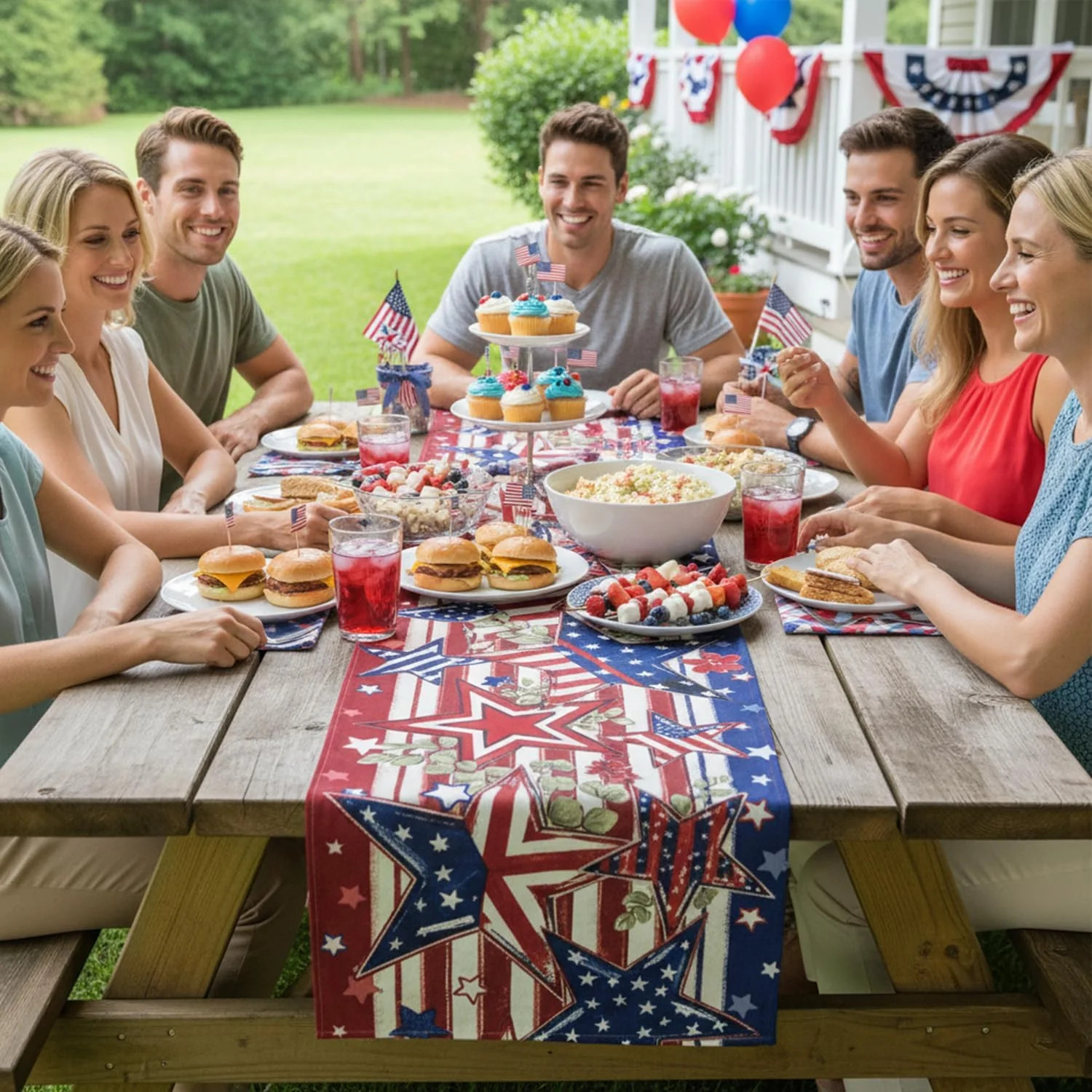 (71 ×13 Inch), 4th of July Table Runner, America Patriotic Memorial Day gallery