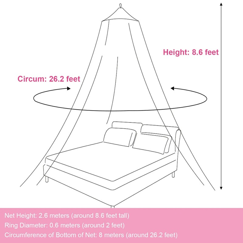 Mosquito Net Canopy Dome Fly Insect Protect Small Queen Bed Netting Mesh Curtain gallery