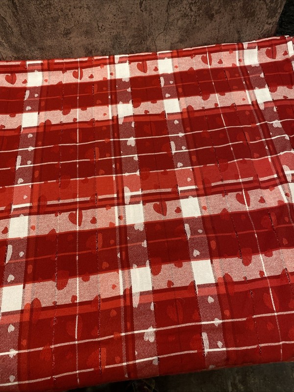 Fabric valentines tablecloth rectangular shaped valentine 102×53 Inches gallery