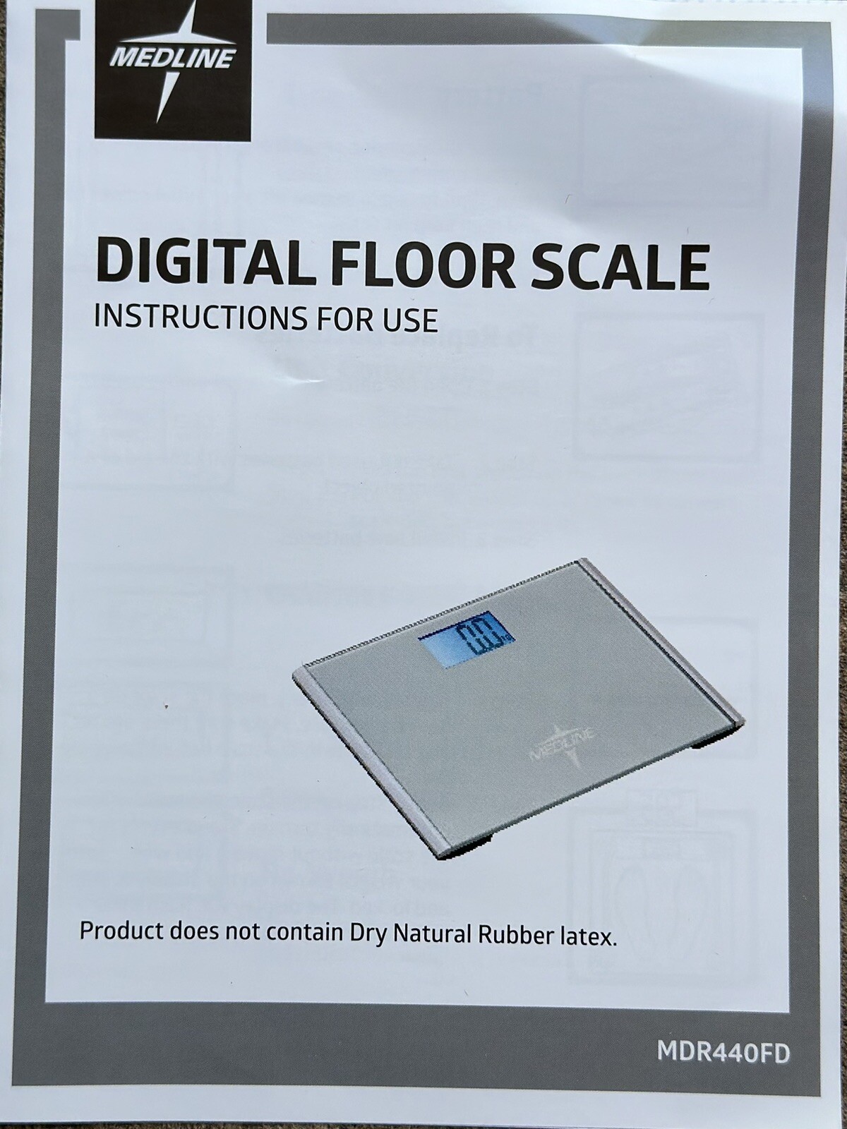 Medline Digital Floor Scale- 440 Lb Capacity -MDR440FD gallery