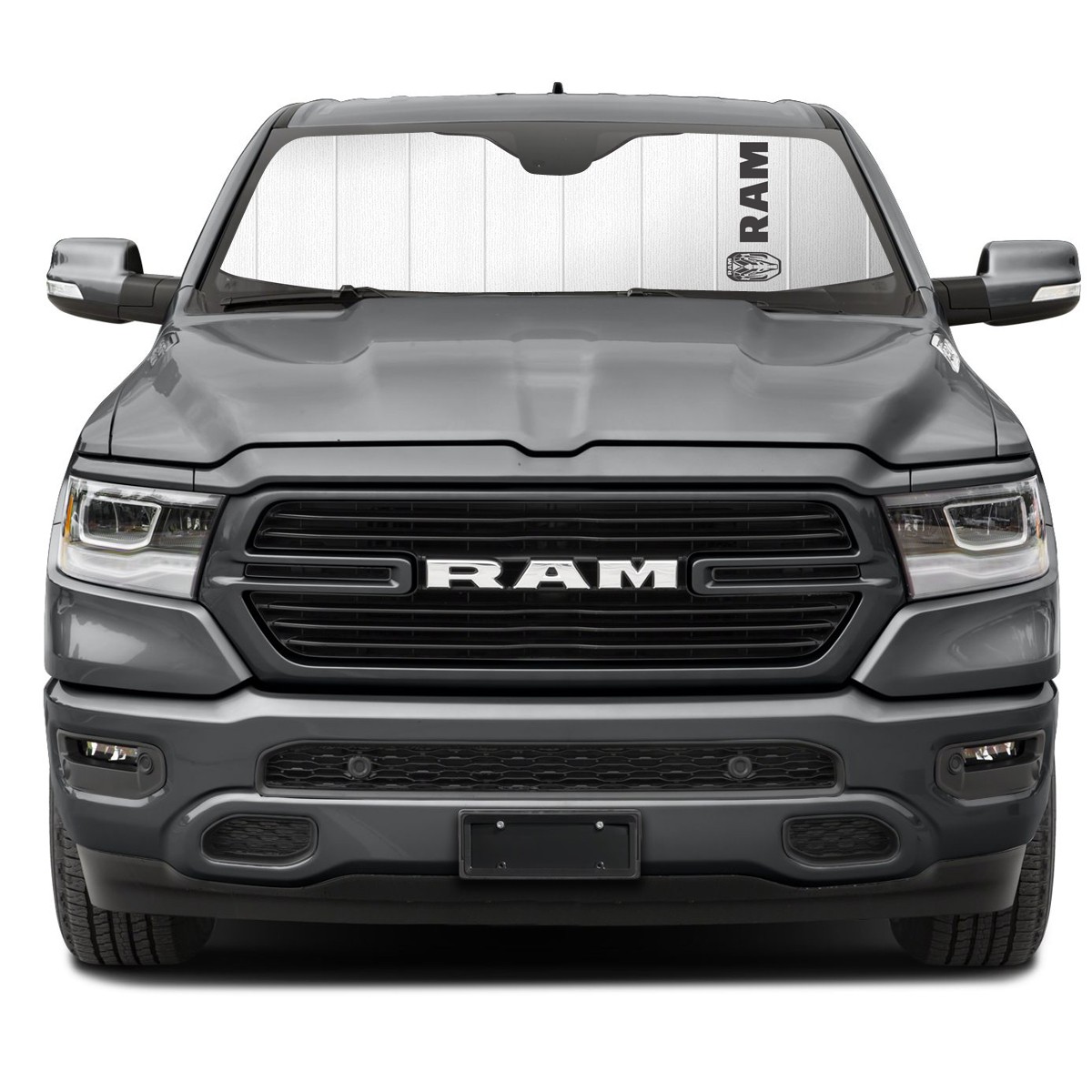 RAM 2019 up Universal Fit Auto Windshield Sun Shade at Jumbo Size gallery