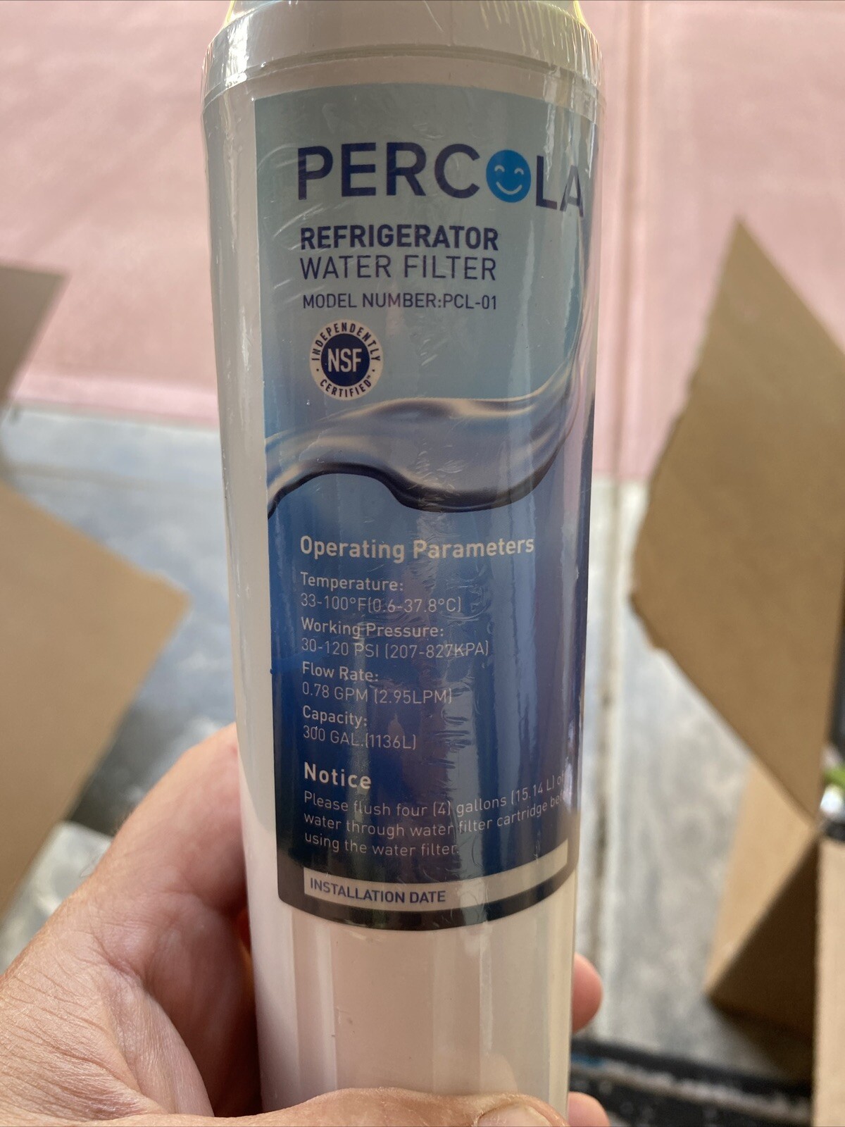 Percola Refrigerator Water Filter Replacement PCL-01 Factory Sealed 300 Gallons gallery