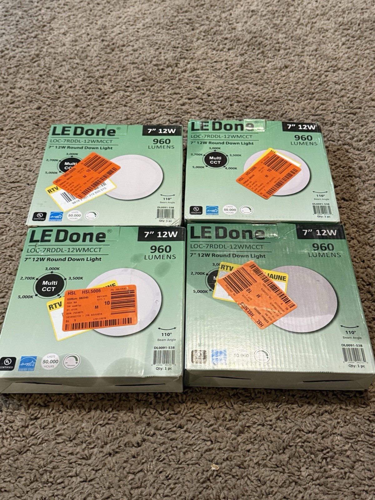 4X LEDone 7-in. 85-Watt Equivalent Integrated LED Recessed Round Downlight LED gallery