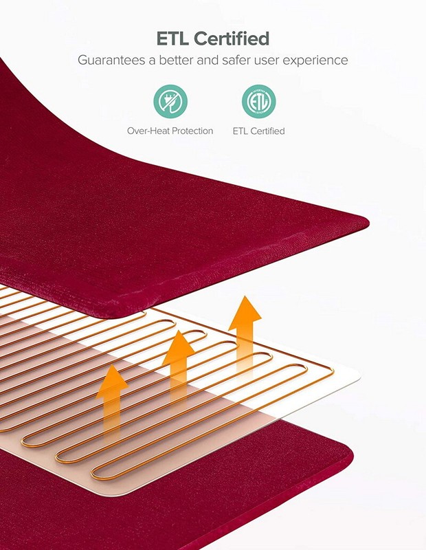 Sable BD038 Washable Electric Heated Blanket Throw 50"x60" (OPEN BOX) EPS20 gallery